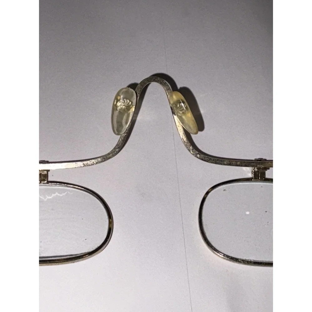 Vintage Steampunk BOHO‎ Flip Down Eye Glasses Gold Wire Framed Functional Prop